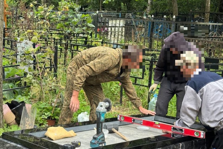 установка надгробного памятника